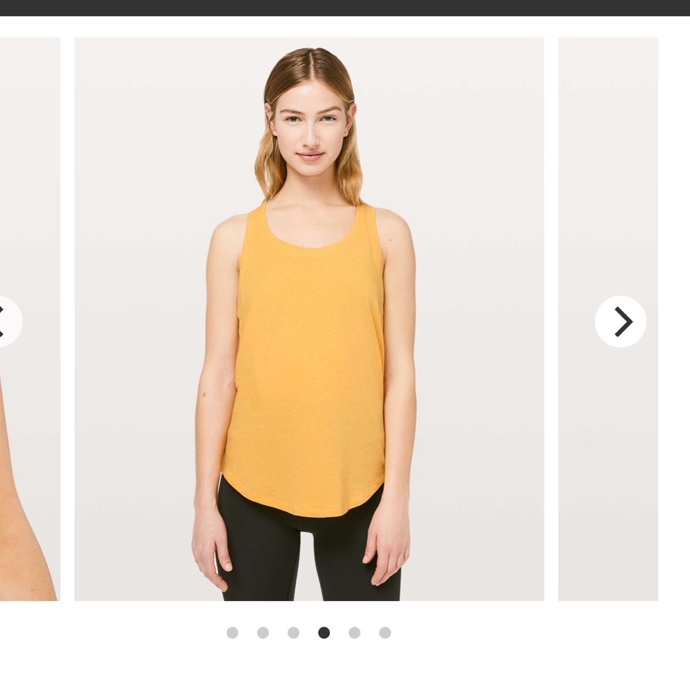 Lululemon Love Tank Pleated Heathered Honey Lemon